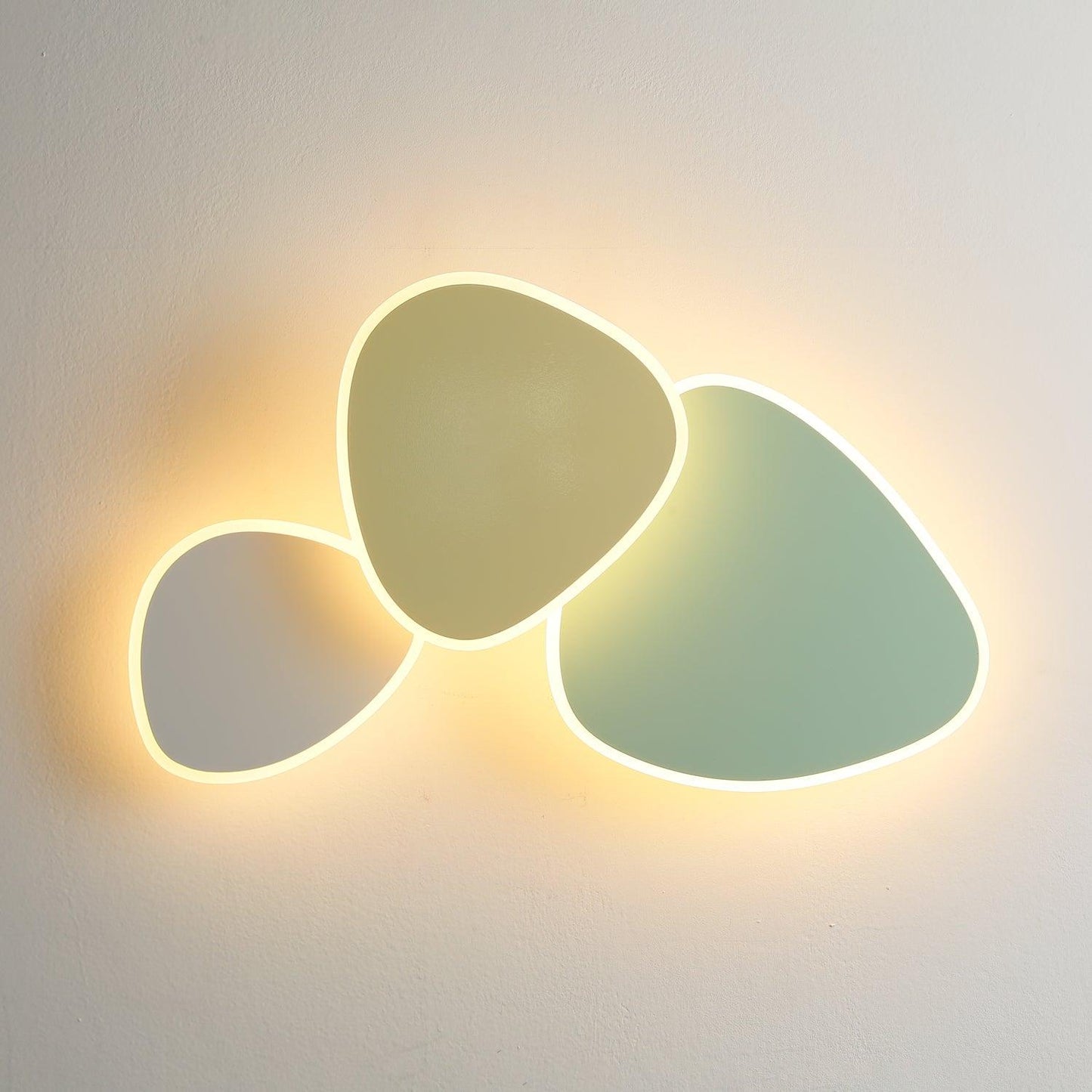 Colorful Cloud Wall Ceiling Lamp L 22.4″ x H 13.8″ / L 57cm x H 35cm / White & Yellow & Green / Warm Light Wall lamp