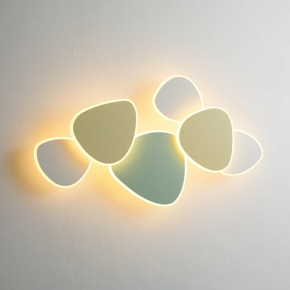 Colorful Cloud Wall Ceiling Lamp L 35.4″ x H 18.9″ / L 90cm x H 48cm / White & Yellow & Green / Warm Light Wall lamp