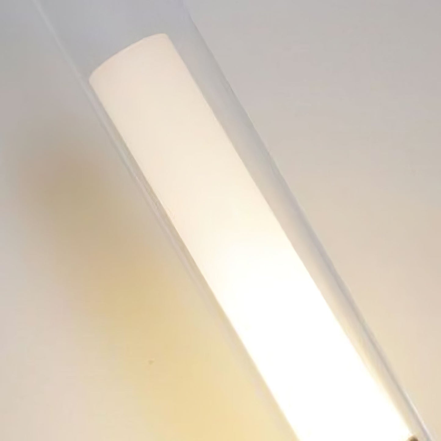 Column Torch Wall Sconce ∅ 5.1″ x H 14.2″ / Black & Clear / Warm Light Wall lamp
