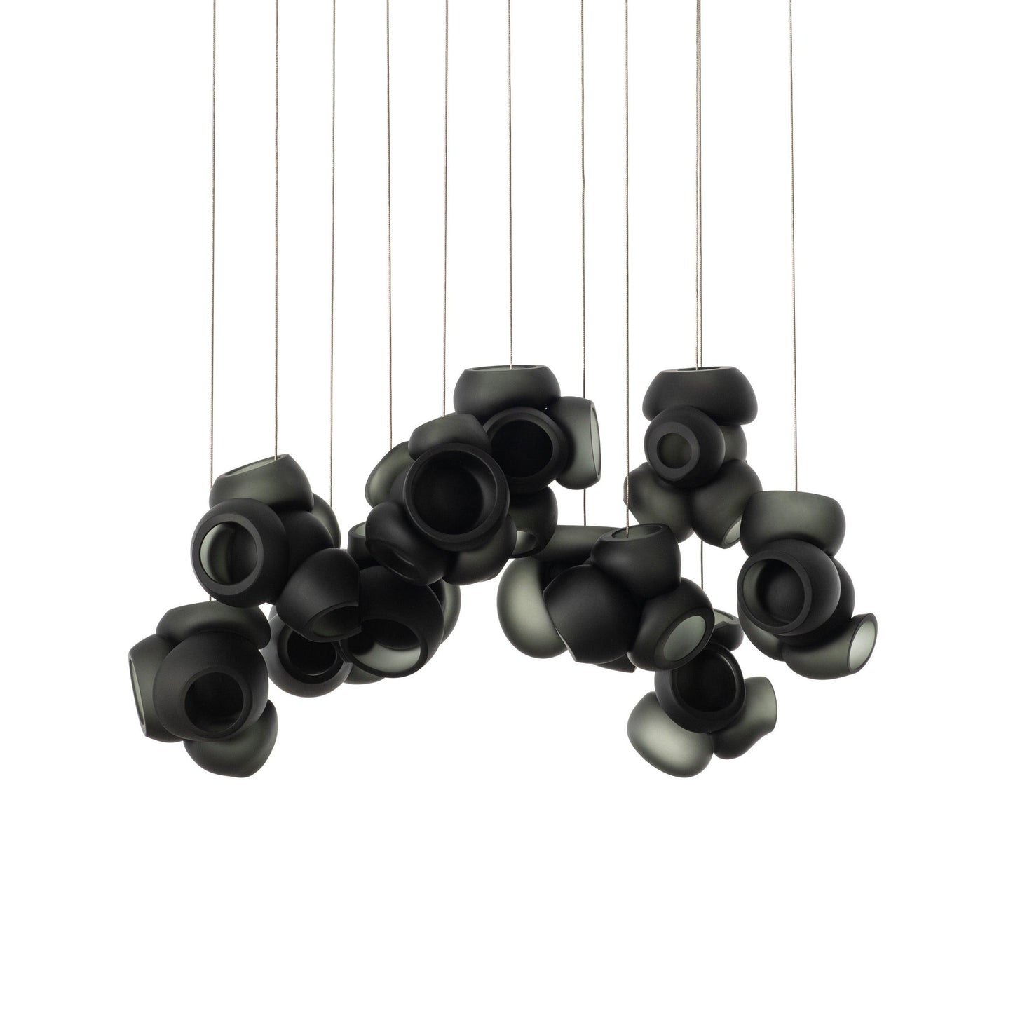 Bubbles Cluster Pendant Light 11Heads ∅ 20″ x H 78.7″ / Dia 50.8cm x H 200cm / Black / Warm Light Pendant light