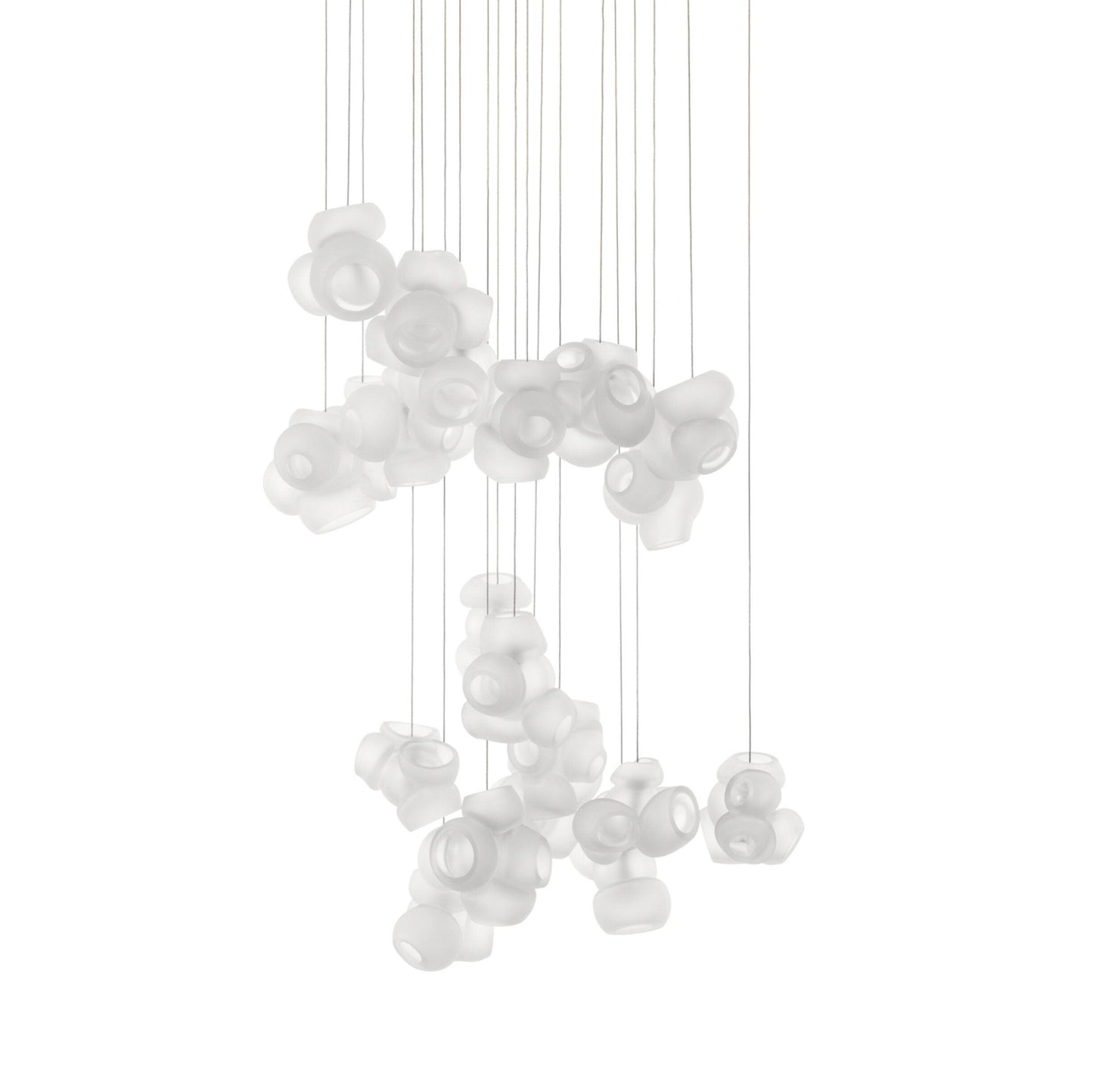 Bubbles Cluster Pendant Light 20Heads ∅ 29.7″ x H 98.4″ / Dia 75.5cm x H 250cm / White / Warm Light Pendant light