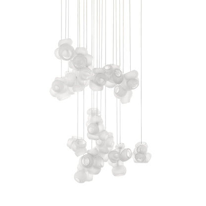 Bubbles Cluster Pendant Light 20Heads ∅ 29.7″ x H 98.4″ / Dia 75.5cm x H 250cm / White / Warm Light Pendant light