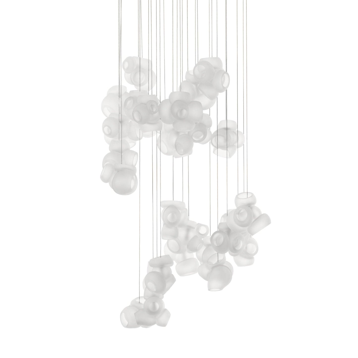 Bubbles Cluster Pendant Light 28Heads ∅ 29.7″ x H 98.4″ / Dia 75.5cm x H 250cm / White / Warm Light Pendant light
