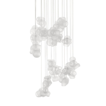 Bubbles Cluster Pendant Light 28Heads ∅ 29.7″ x H 98.4″ / Dia 75.5cm x H 250cm / White / Warm Light Pendant light