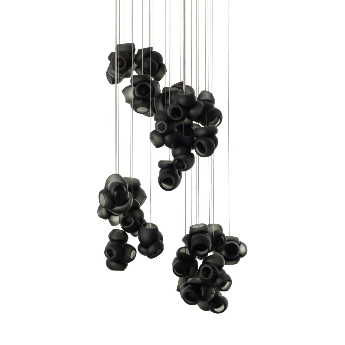 Bubbles Cluster Pendant Light 28Heads ∅ 29.7″ x H 98.4″ / Dia 75.5cm x H 250cm / Black / Warm Light Pendant light