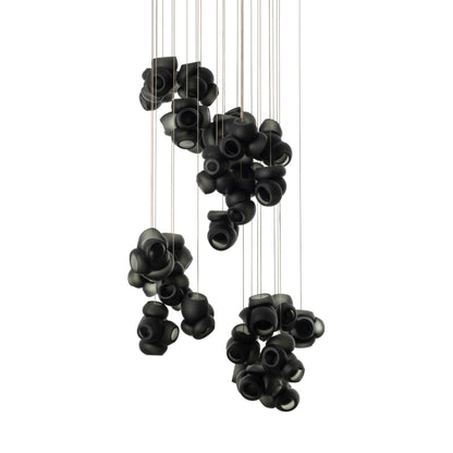 Bubbles Cluster Pendant Light 28Heads ∅ 29.7″ x H 98.4″ / Dia 75.5cm x H 250cm / Black / Warm Light Pendant light