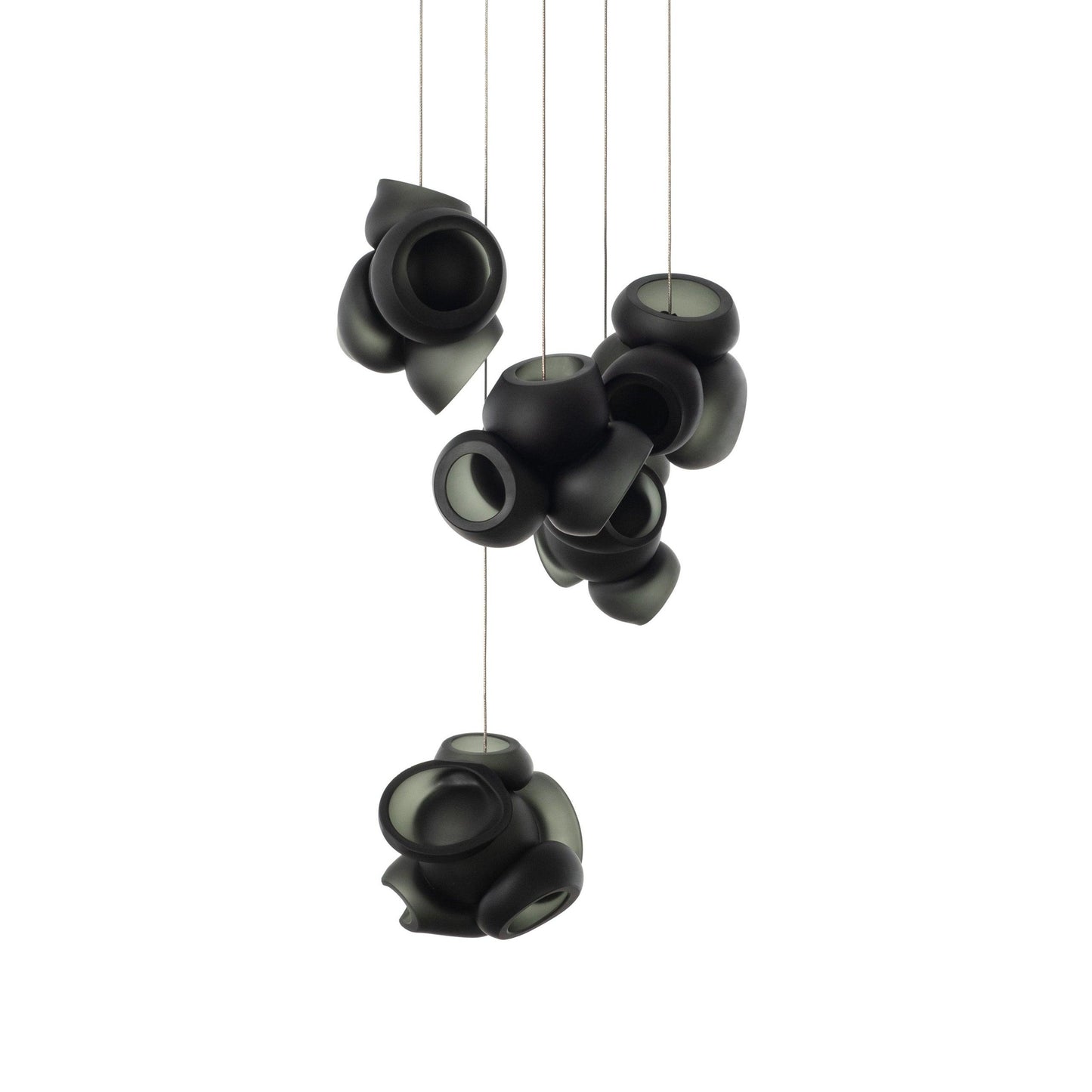 Bubbles Cluster Pendant Light 5Heads ∅ 11.8″ x H 59.1″ / Dia 30cm x H 150cm / Black / Warm Light Pendant light