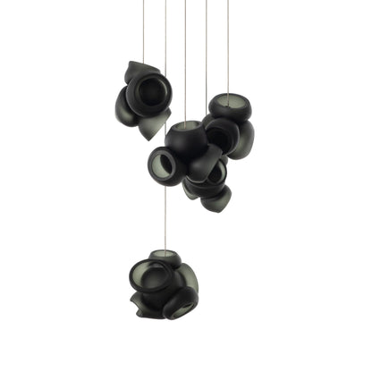 Bubbles Cluster Pendant Light 5Heads ∅ 11.8″ x H 59.1″ / Dia 30cm x H 150cm / Black / Warm Light Pendant light