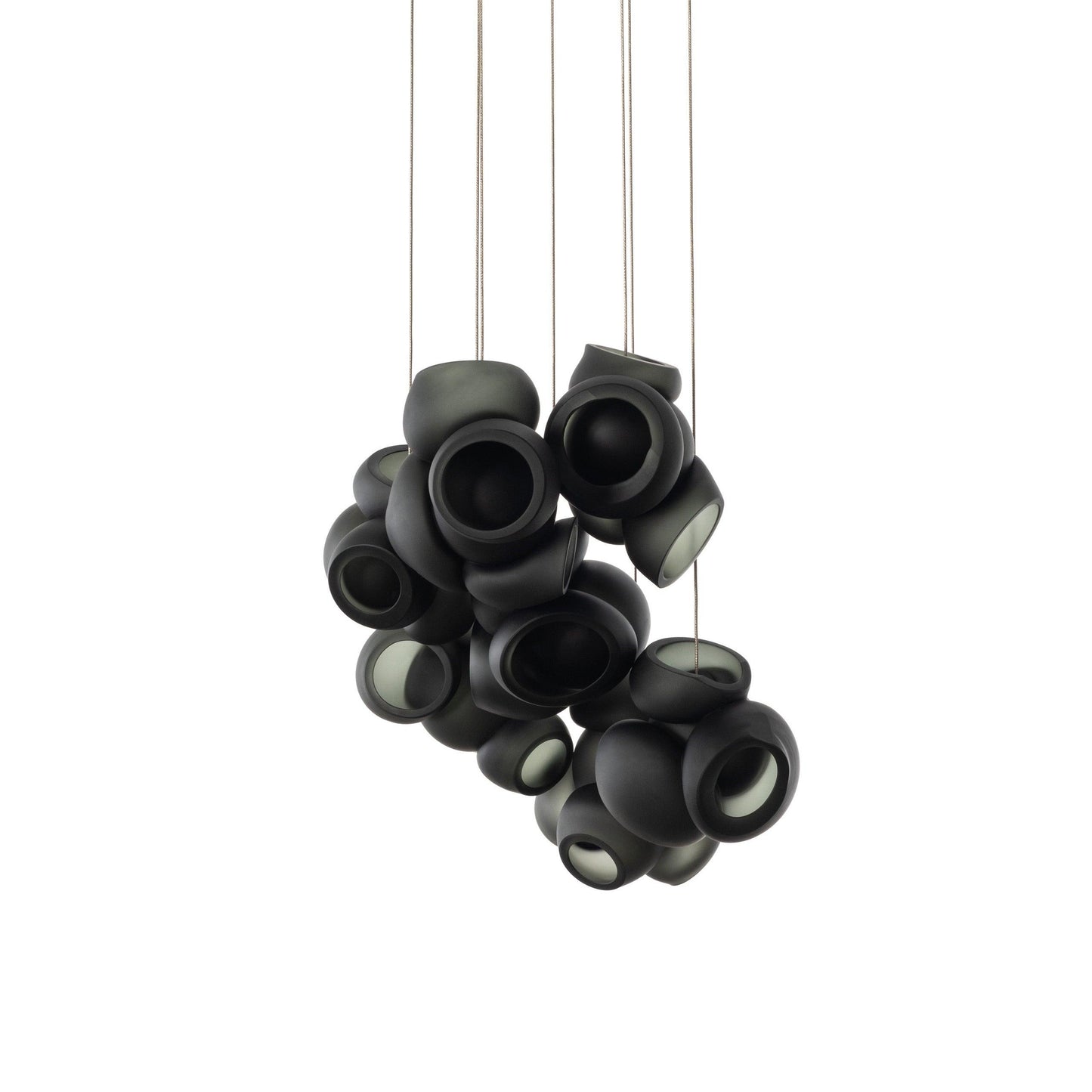 Bubbles Cluster Pendant Light 7Heads ∅ 11.8″ x H 59.1″ / Dia 30cm x H 150cm / Black / Warm Light Pendant light