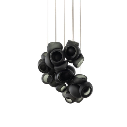 Bubbles Cluster Pendant Light 7Heads ∅ 11.8″ x H 59.1″ / Dia 30cm x H 150cm / Black / Warm Light Pendant light