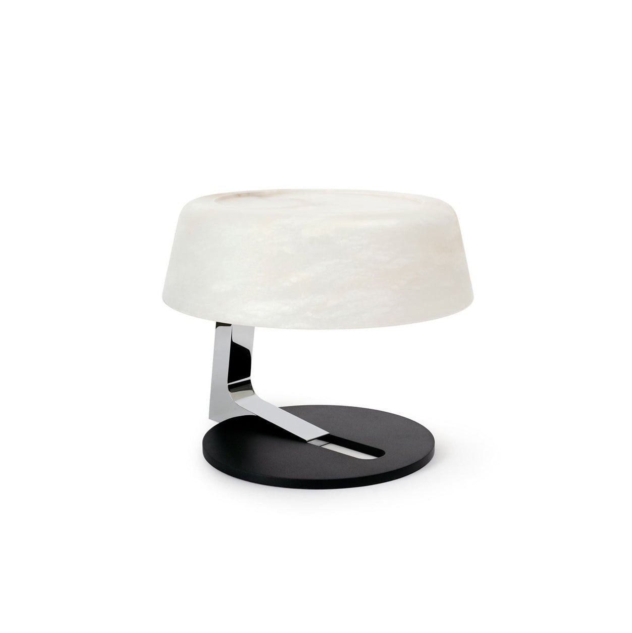 Comete Table Lamp ∅ 10.2″ x W 13.8″ x H 11″ / Dia 26cm x W 35cm x H 28cm / Black & White Alabaster / US Plug Table lamp