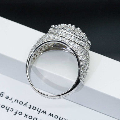 Moissanite Prong Dome Ring  Conquer