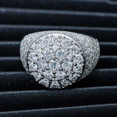 Moissanite Prong Dome Ring  Conquer