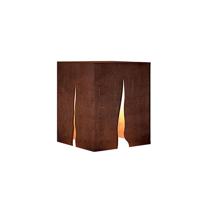 Crack Cube Outdoor Light ∅ 11.8″ x H 11.8″ / Dia 30cm x H 30cm / Rust Color / Warm Light Table lamp
