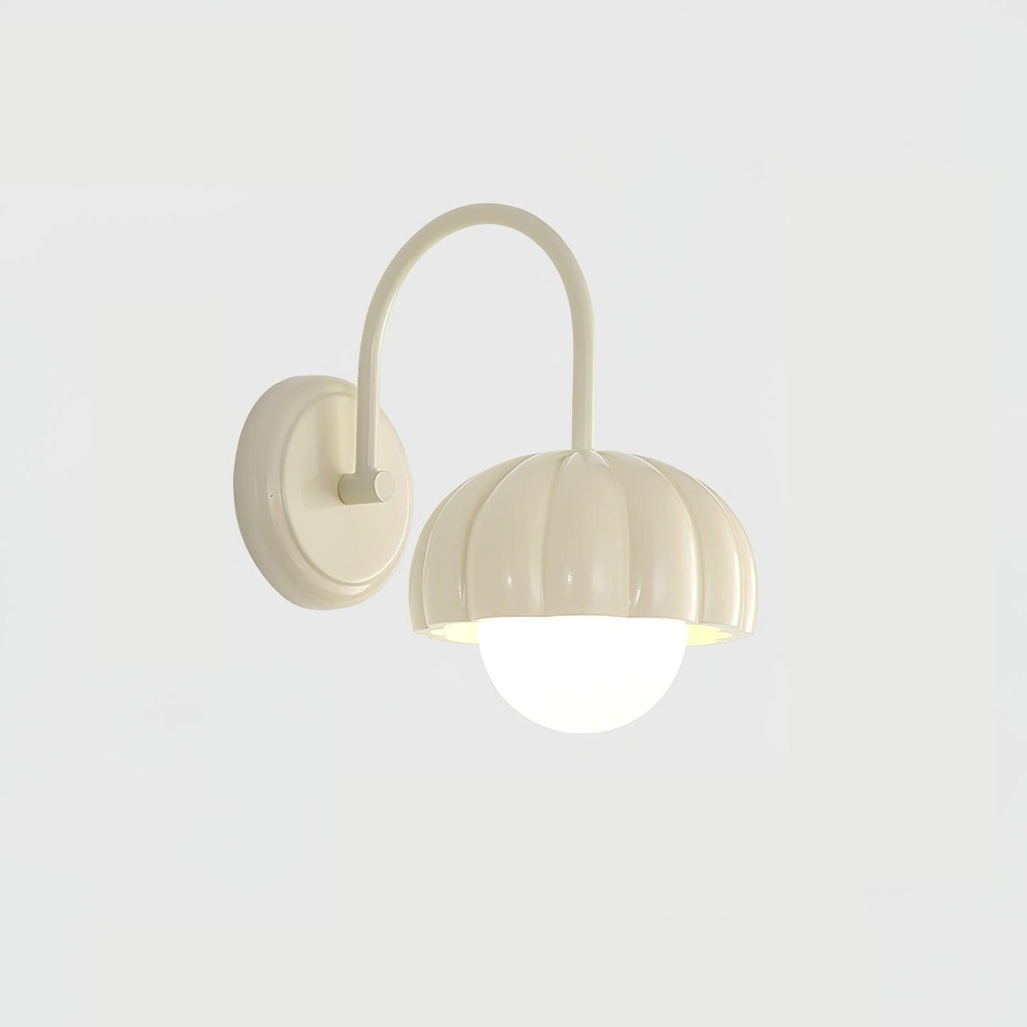 Creamy Pumpkin Wall Light ∅ 6.7″ x H 10.6″ / Dia 17cm x H 27cm / Creamy White Wall lamp