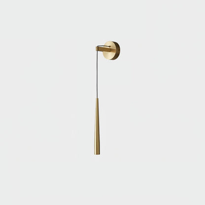 Crystal Conical Wall Lamp Model B ∅ 3.9″ x H 26.8″ / Dia 10cm x H 68cm / Brass / Three-Color Changing Light Wall lamp
