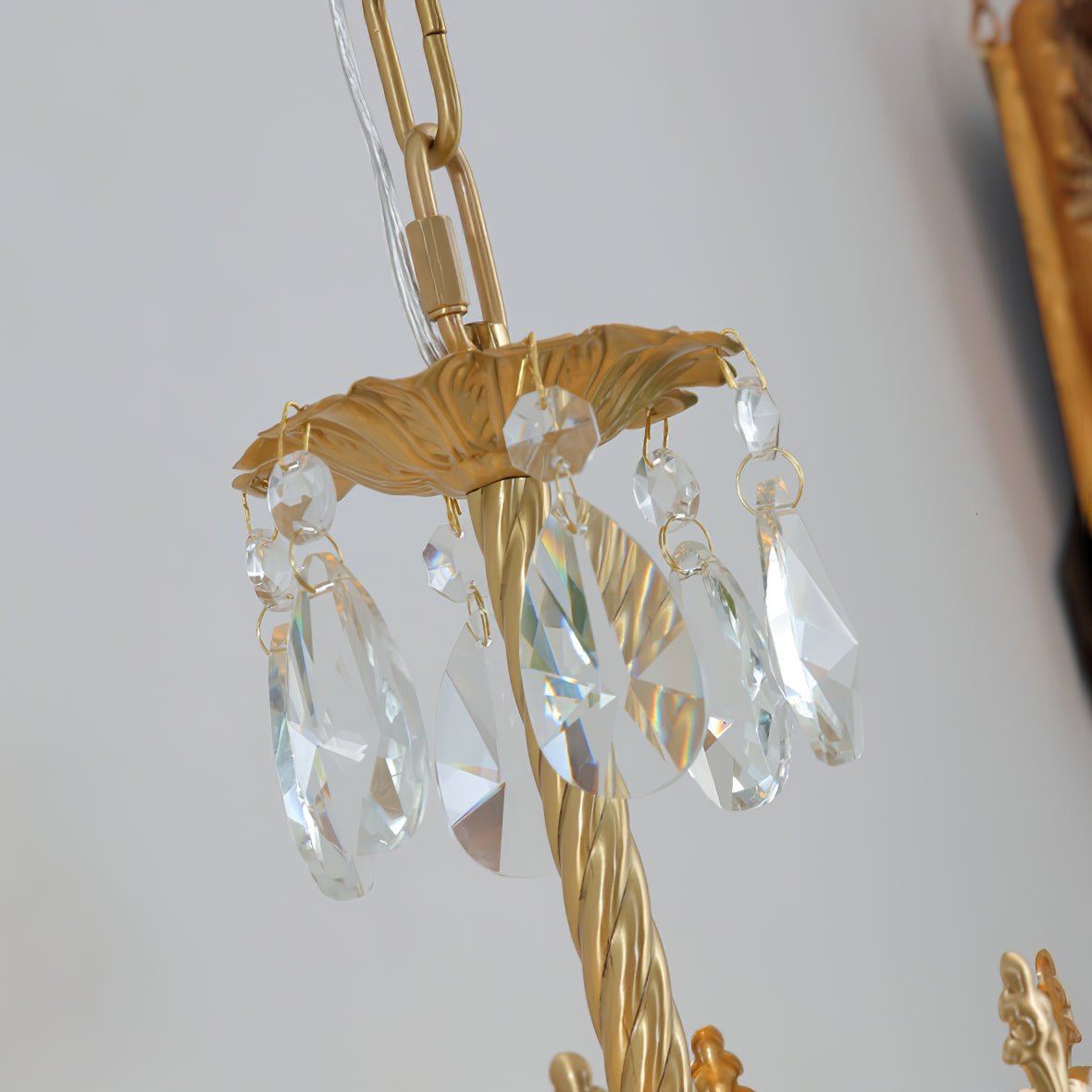 Crystal Crown Wall Light ∅ 6.3″ x H 24.4″ / Dia 16cm x H 62cm / Copper & Clear crystal Wall lamp