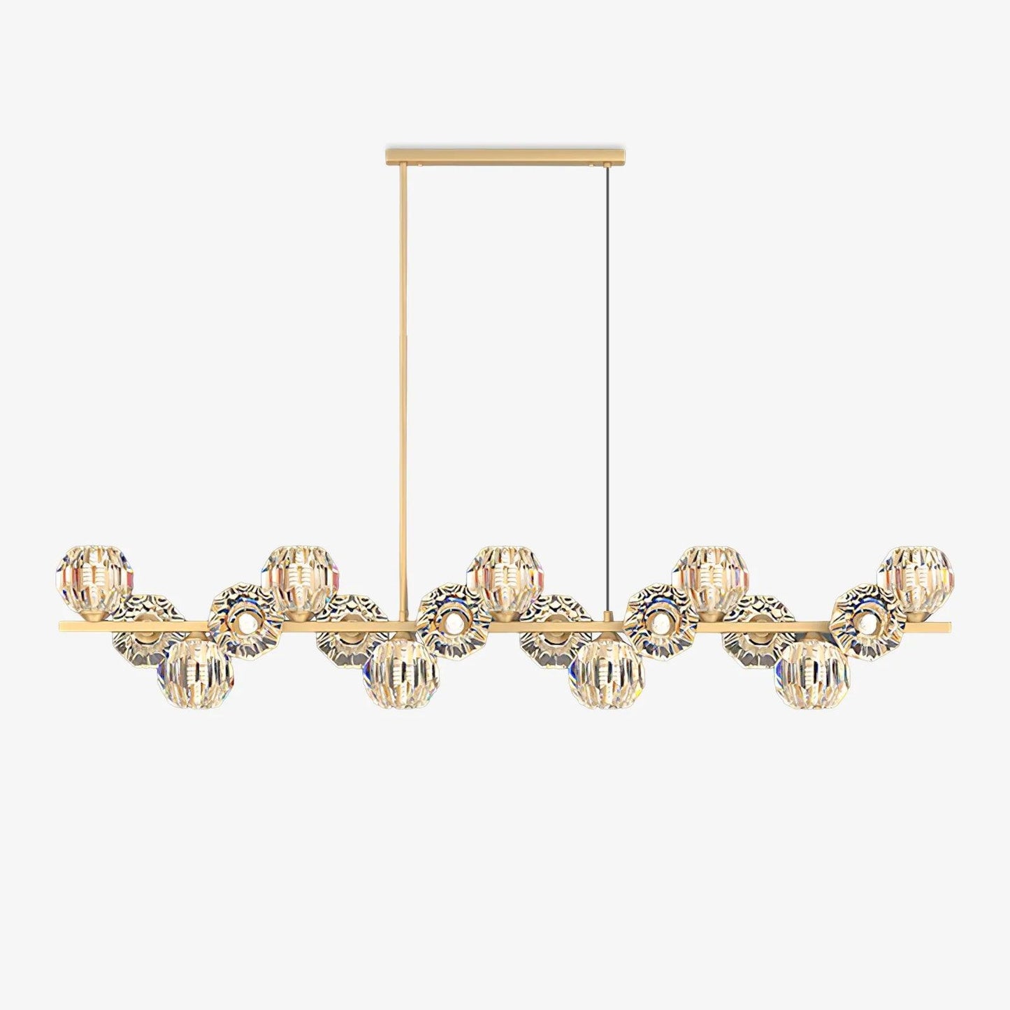 Crystal Glass Ball Chandelier