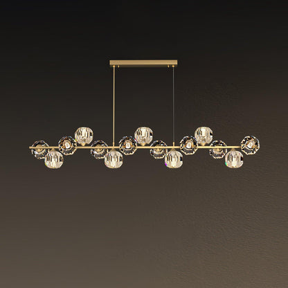 Crystal Glass Ball Chandelier