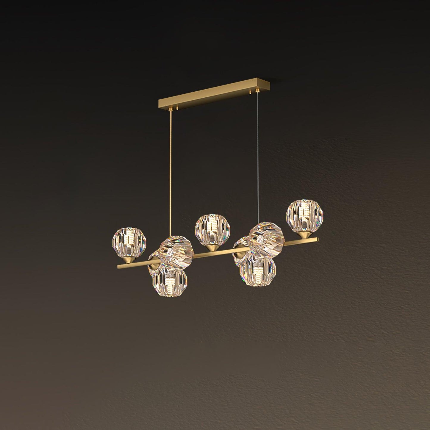 Crystal Glass Ball Chandelier