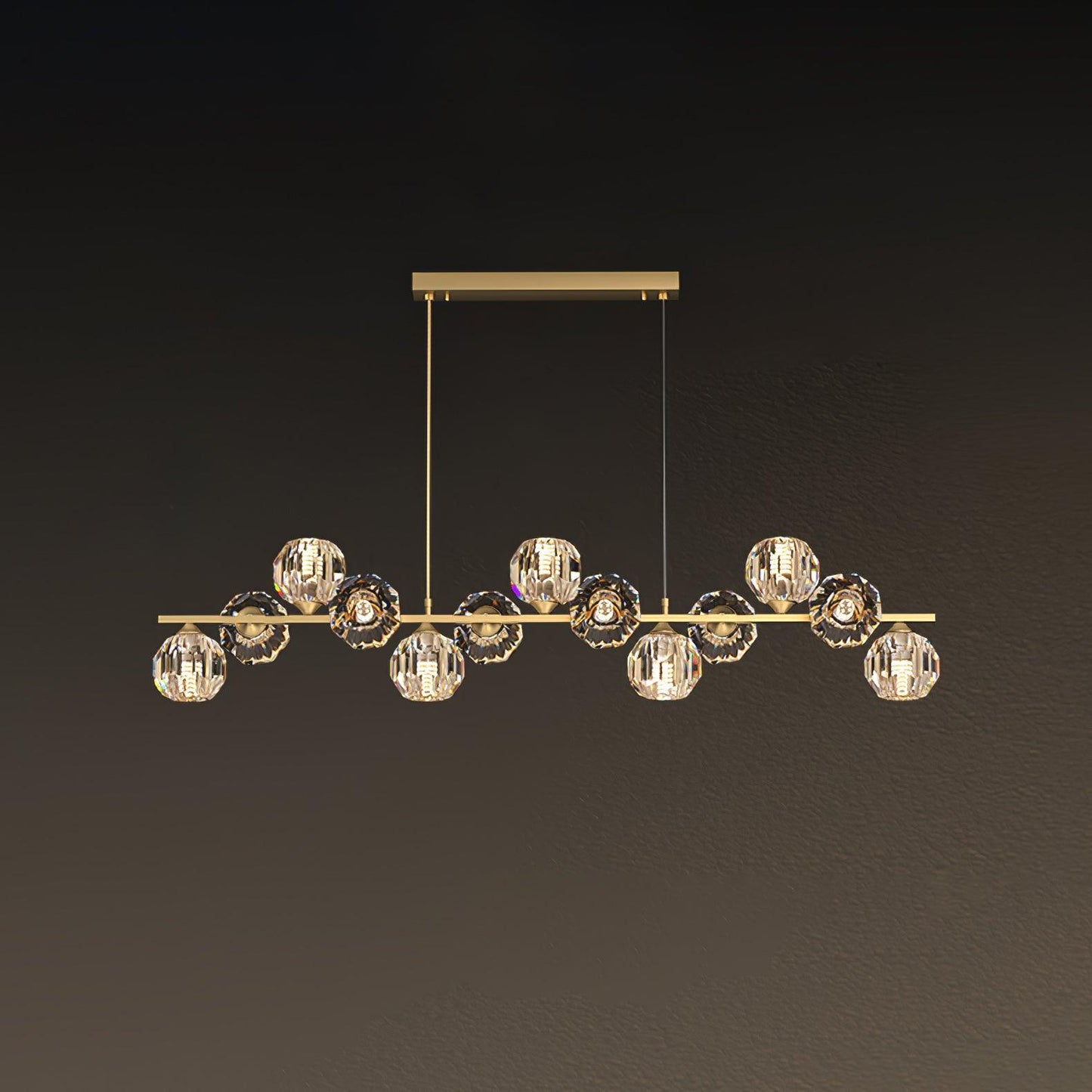 Crystal Glass Ball Chandelier