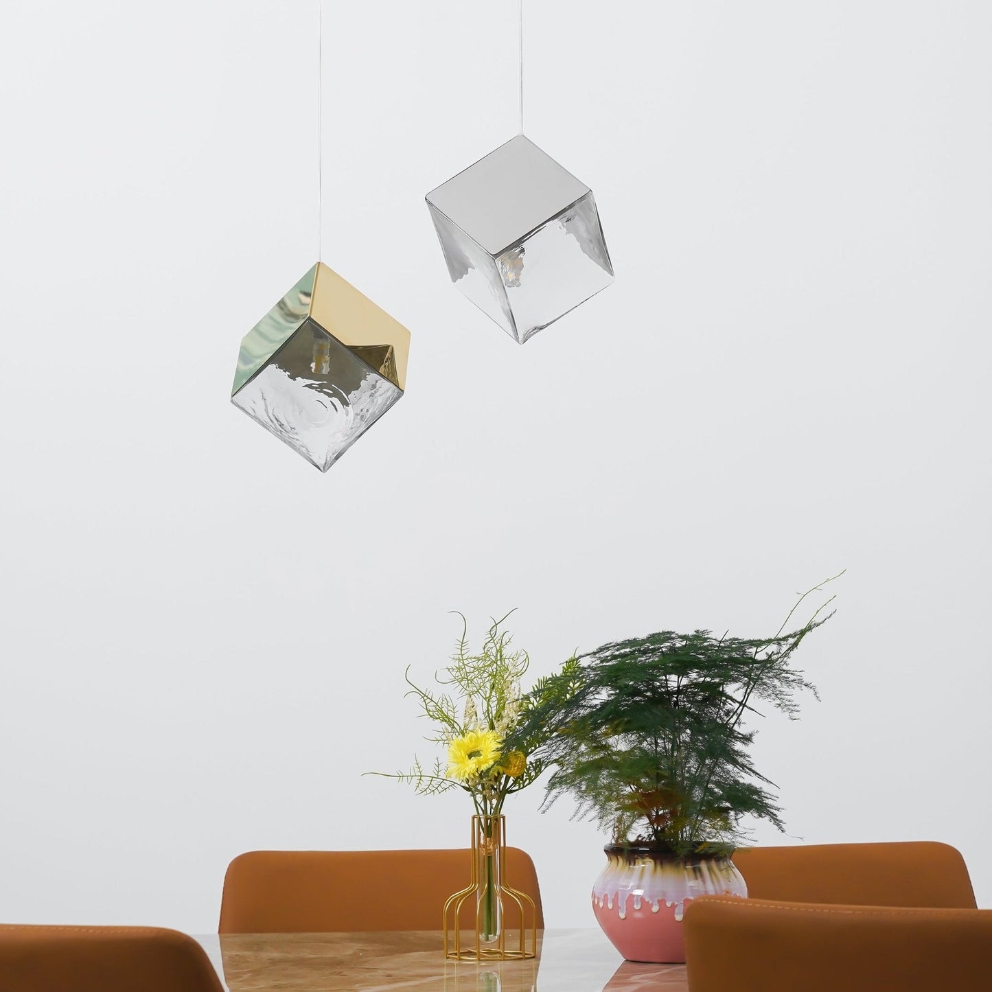 Cubic Luster Cascade Chandelier
