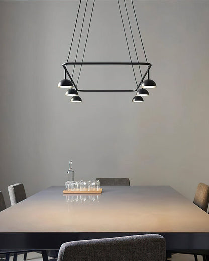 Cupolina Chandelier ∅ 47.2″ x H 5.1’’ / Black / Warm Light Chandelier