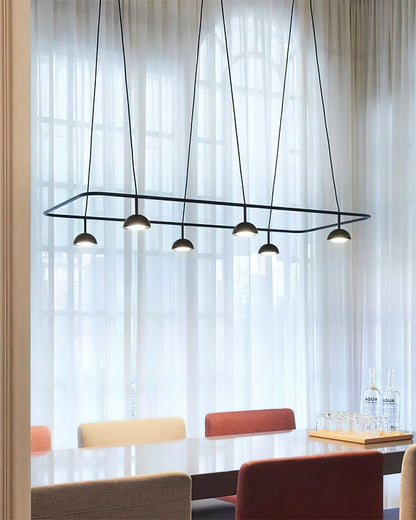 Cupolina Chandelier ∅ 47.2″ x H 5.1’’ / Black / Warm Light Chandelier