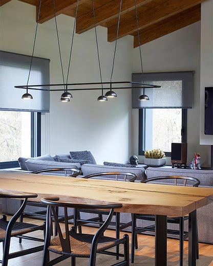 Cupolina Chandelier ∅ 47.2″ x H 5.1’’ / Black / Warm Light Chandelier