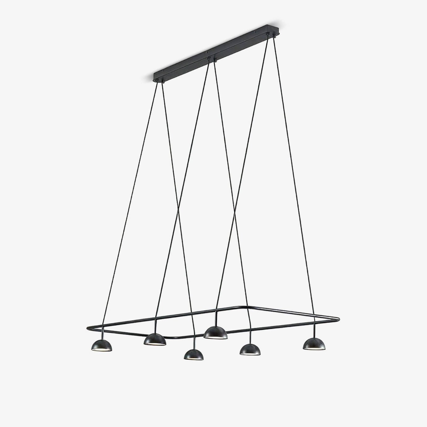 Cupolina Chandelier ∅ 47.2″ x H 5.1’’ / Black / Warm Light Chandelier
