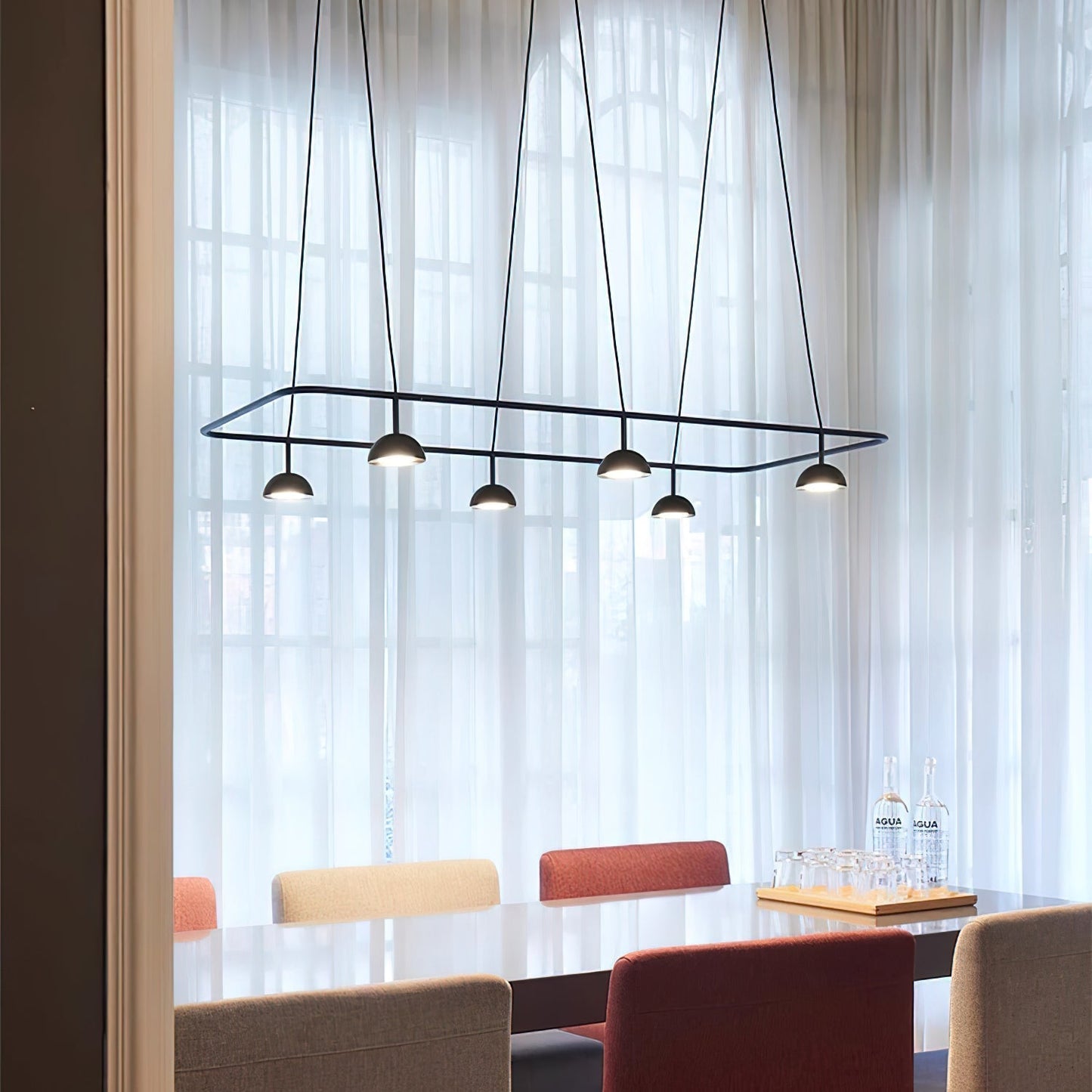 Cupolina Chandelier ∅ 47.2″ x H 5.1’’ / Black / Warm Light Chandelier