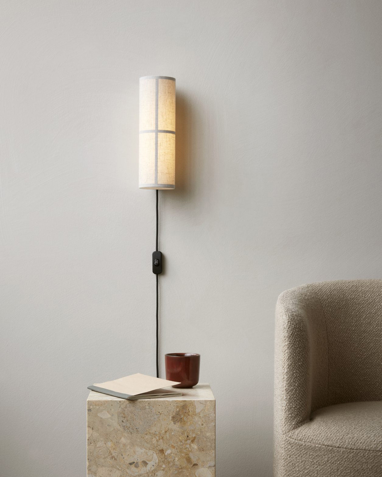 Cylinder Fabric Plug-in Wall Lamp 1001 Wall lamp