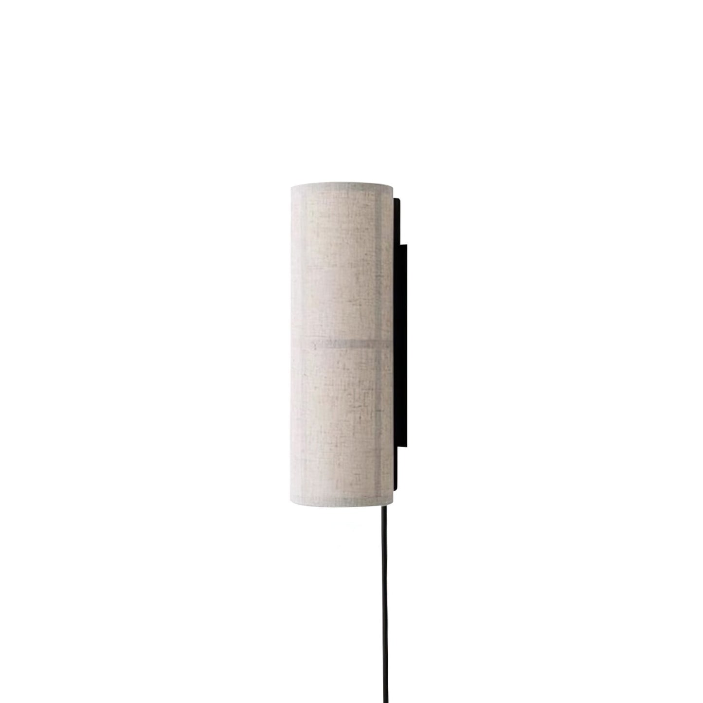 Cylinder Fabric Plug-in Wall Lamp ∅ 4.7″ x H 11.8″ / Dia 12cm x H 30cm / Grey Linen / US Plug 1001 Wall lamp