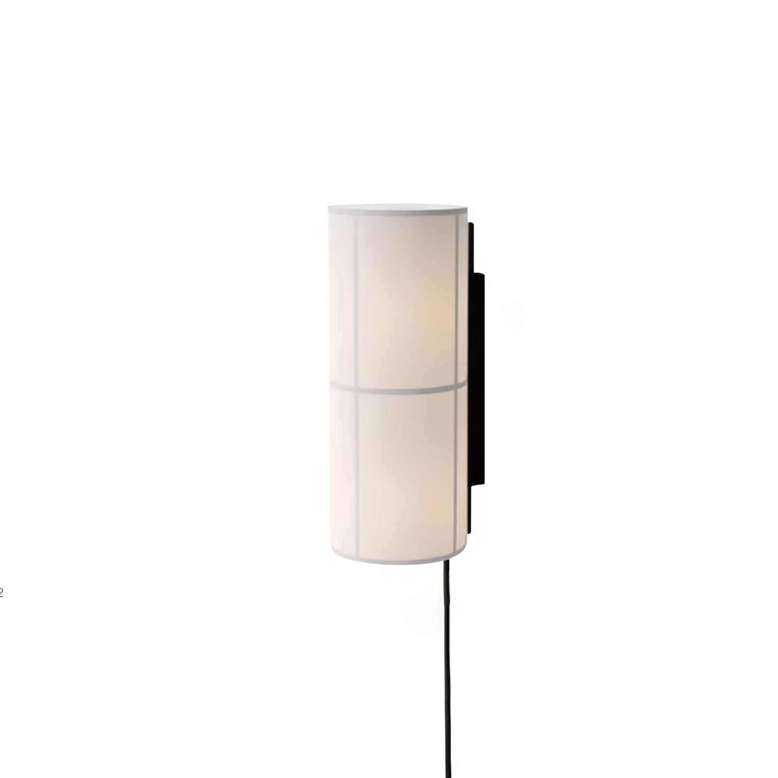 Cylinder Fabric Wall Lamp ∅ 4.7″ x H 11.8″ / Dia 12cm x H 30cm / White / US Plug Wall lamp