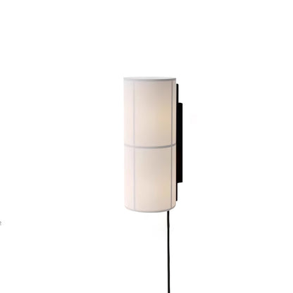 Cylinder Fabric Wall Lamp ∅ 4.7″ x H 11.8″ / Dia 12cm x H 30cm / White / US Plug Wall lamp