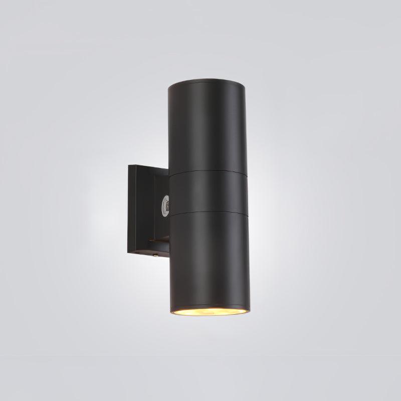 Cylindrical Outdoor Wall Light ∅ 4.3″ x H 11.8″ / Dia 11cm x H 30cm / Black Wall lamp