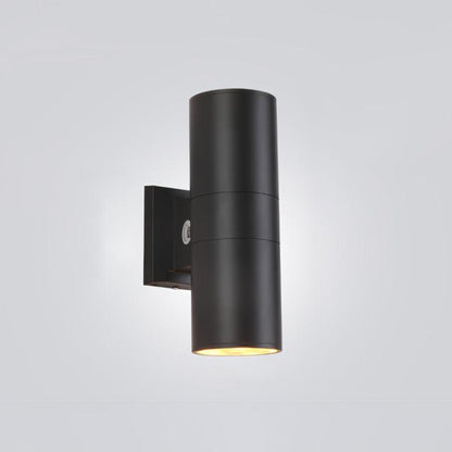 Cylindrical Outdoor Wall Light ∅ 4.3″ x H 11.8″ / Dia 11cm x H 30cm / Black Wall lamp
