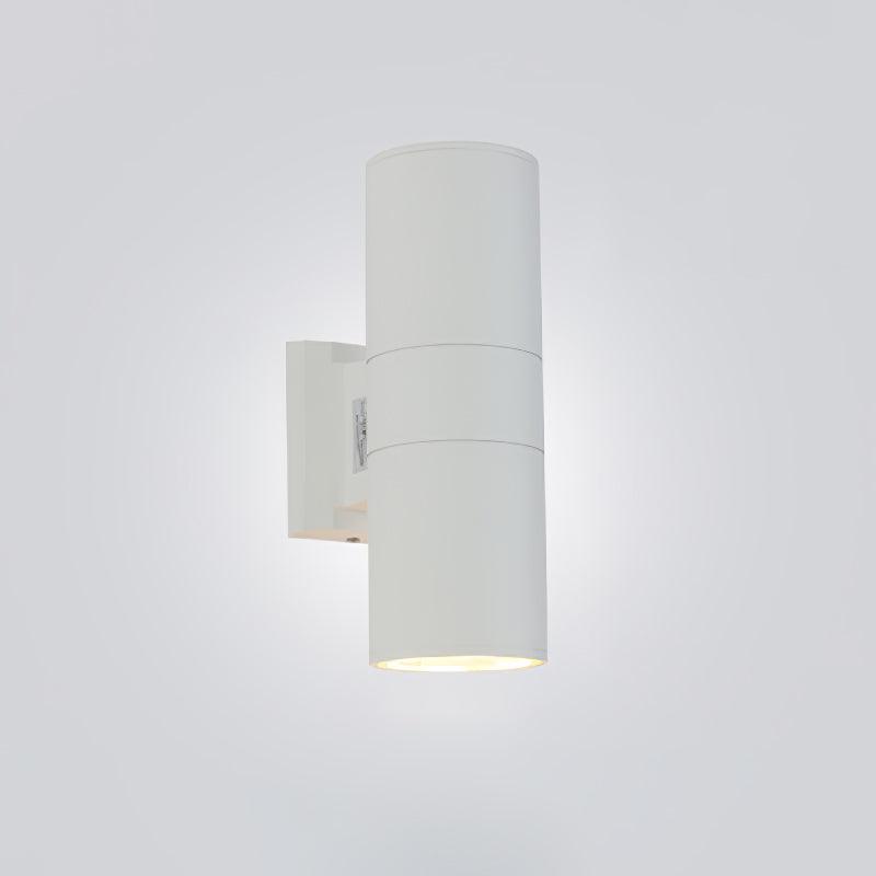 Cylindrical Outdoor Wall Light ∅ 4.3″ x H 11.8″ / Dia 11cm x H 30cm / White Wall lamp