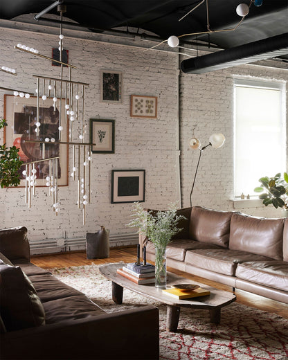 Brass Glass Drop Chandelier Chandelier