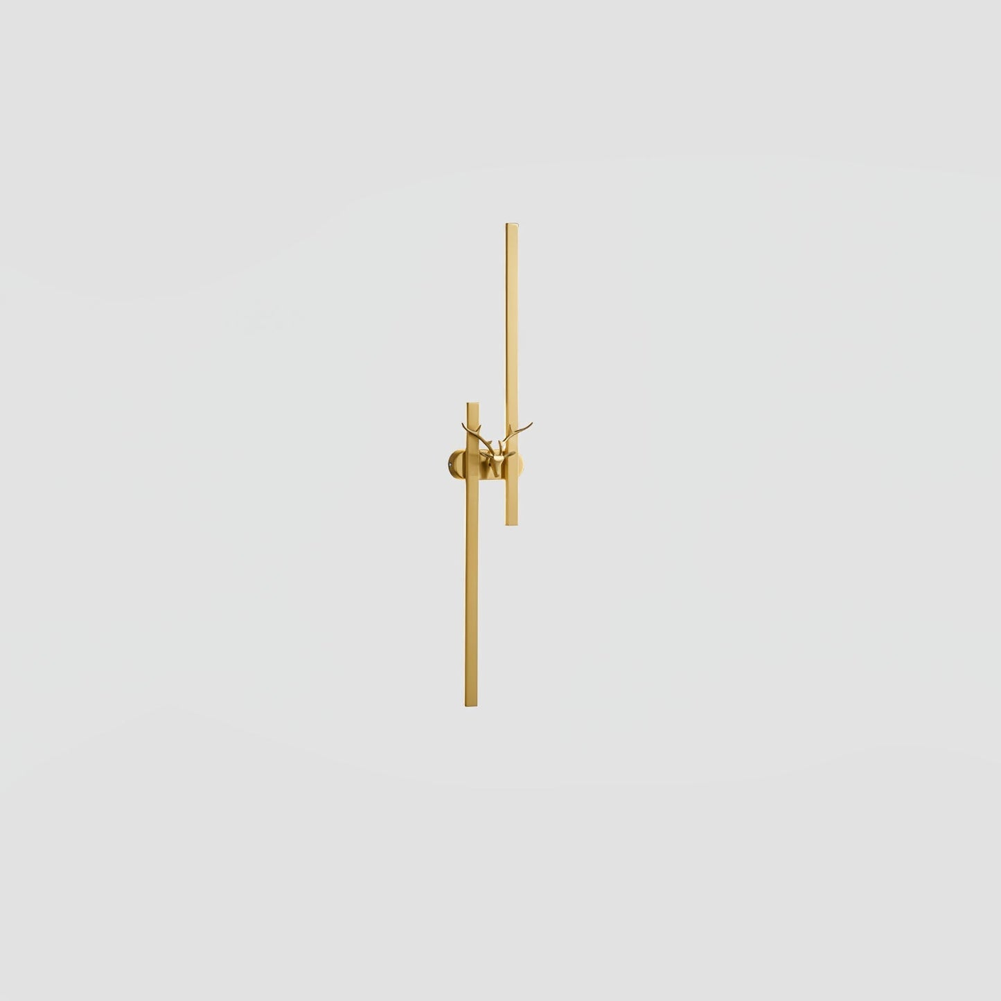 Deer Brass Wall Lamp Model A ∅ 7.9″ x H 23.6″ / Dia 20cm x H 60cm / Brass & Three-Color Changing Light / 1 Piece Wall