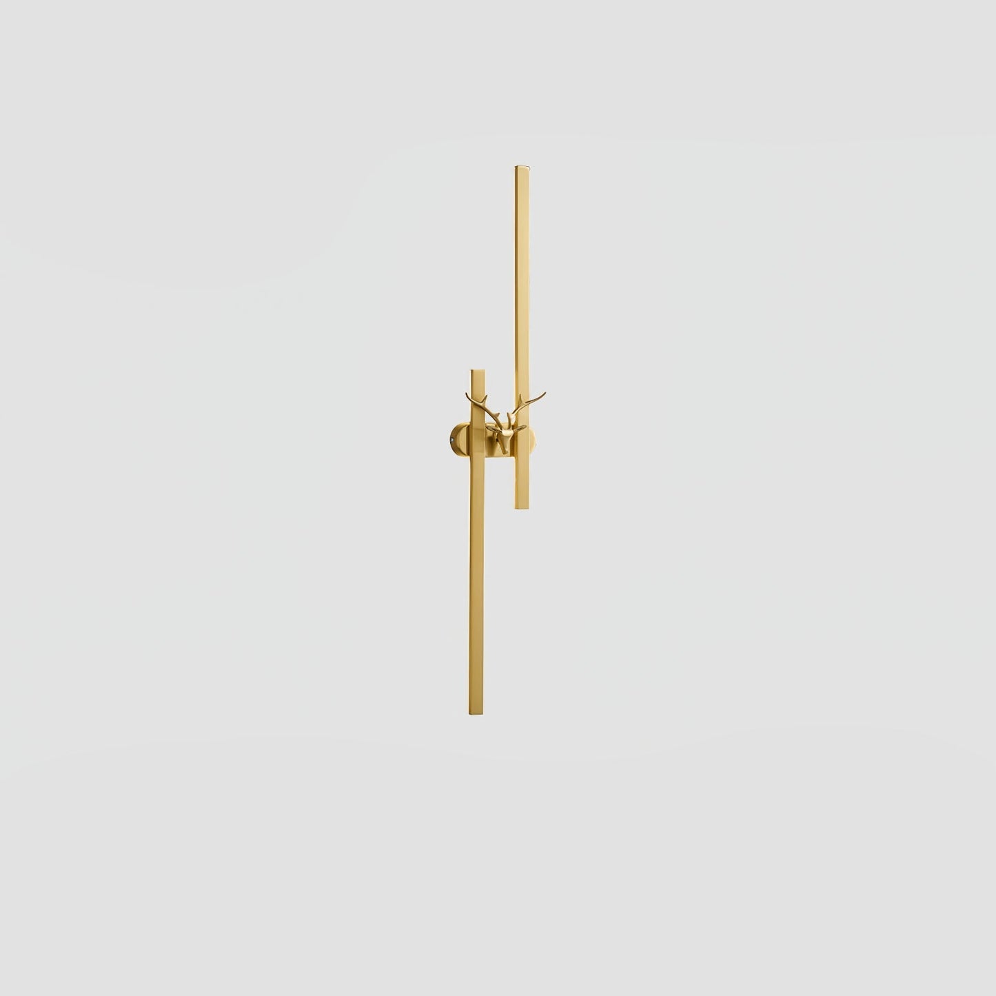 Deer Brass Wall Lamp Model A ∅ 7.9″ x H 31.5″ / Dia 20cm x H 80cm / Brass & Three-Color Changing Light / 1 Piece Wall
