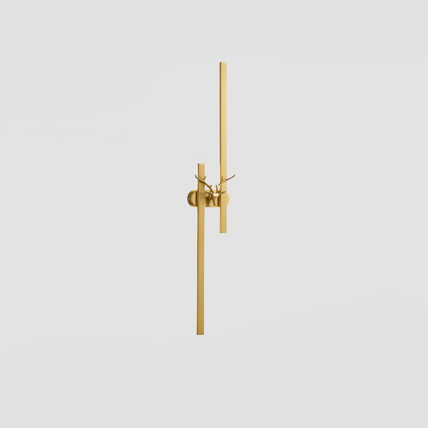 Deer Brass Wall Lamp Model A ∅ 7.9″ x H 39.4″ / Dia 20cm x H 100cm / Brass & Three-Color Changing Light / 1 Piece Wall