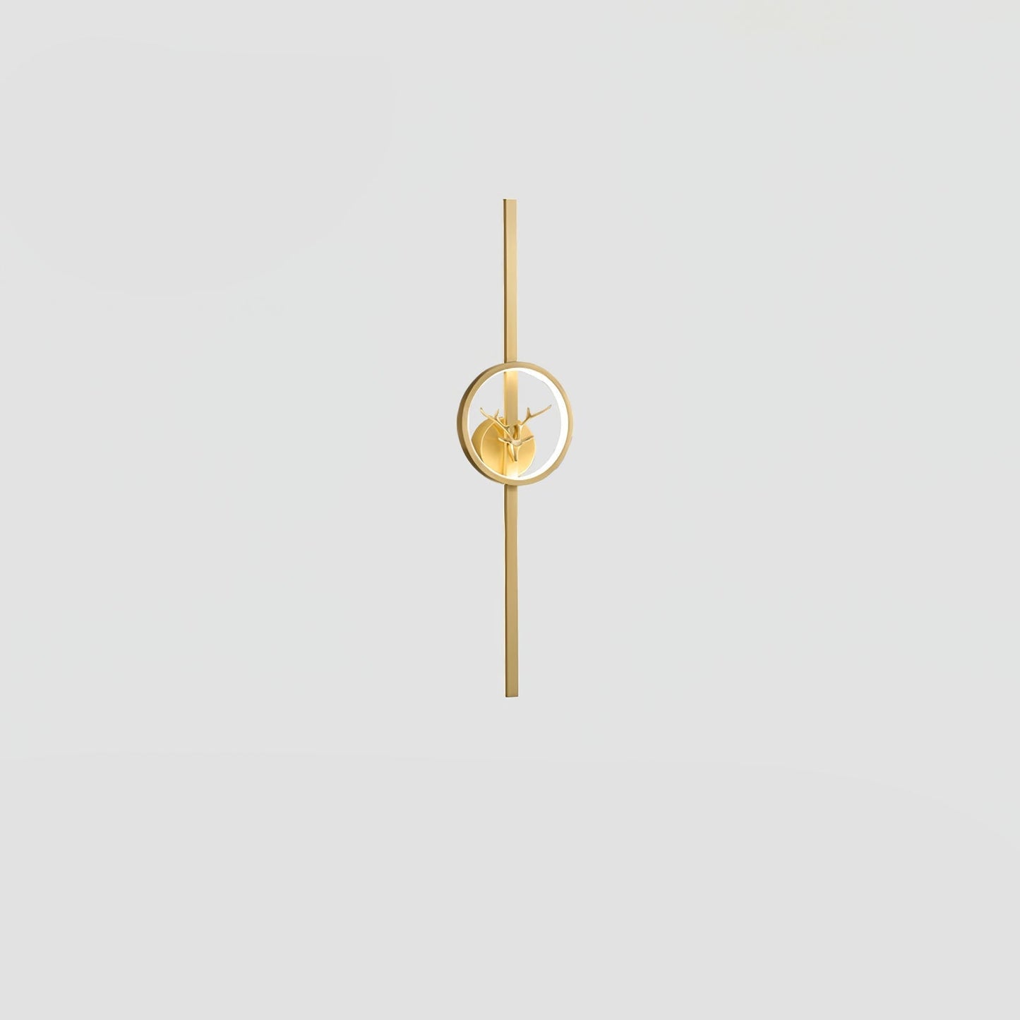 Deer Brass Wall Lamp Model B ∅ 5.1″ x H 23.6″ / Dia 13cm x H 60cm / Brass & Three-Color Changing Light / 1 Piece Wall