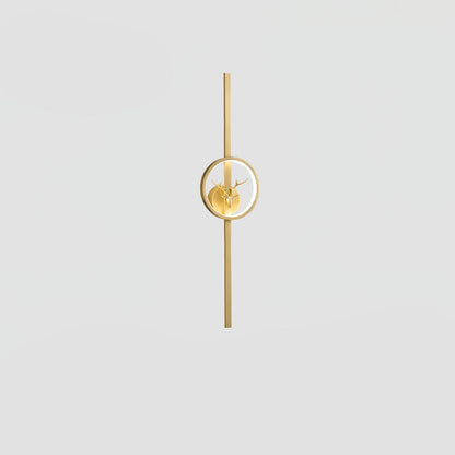 Deer Brass Wall Lamp Model B ∅ 5.1″ x H 31.5″ / Dia 13cm x H 80cm / Brass & Three-Color Changing Light / 1 Piece Wall