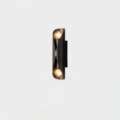 Diamonds Brass Wall Lamp ∅ 2.2″ x H 9.1″ / Dia 5.5cm x H 23cm / Black Wall lamp