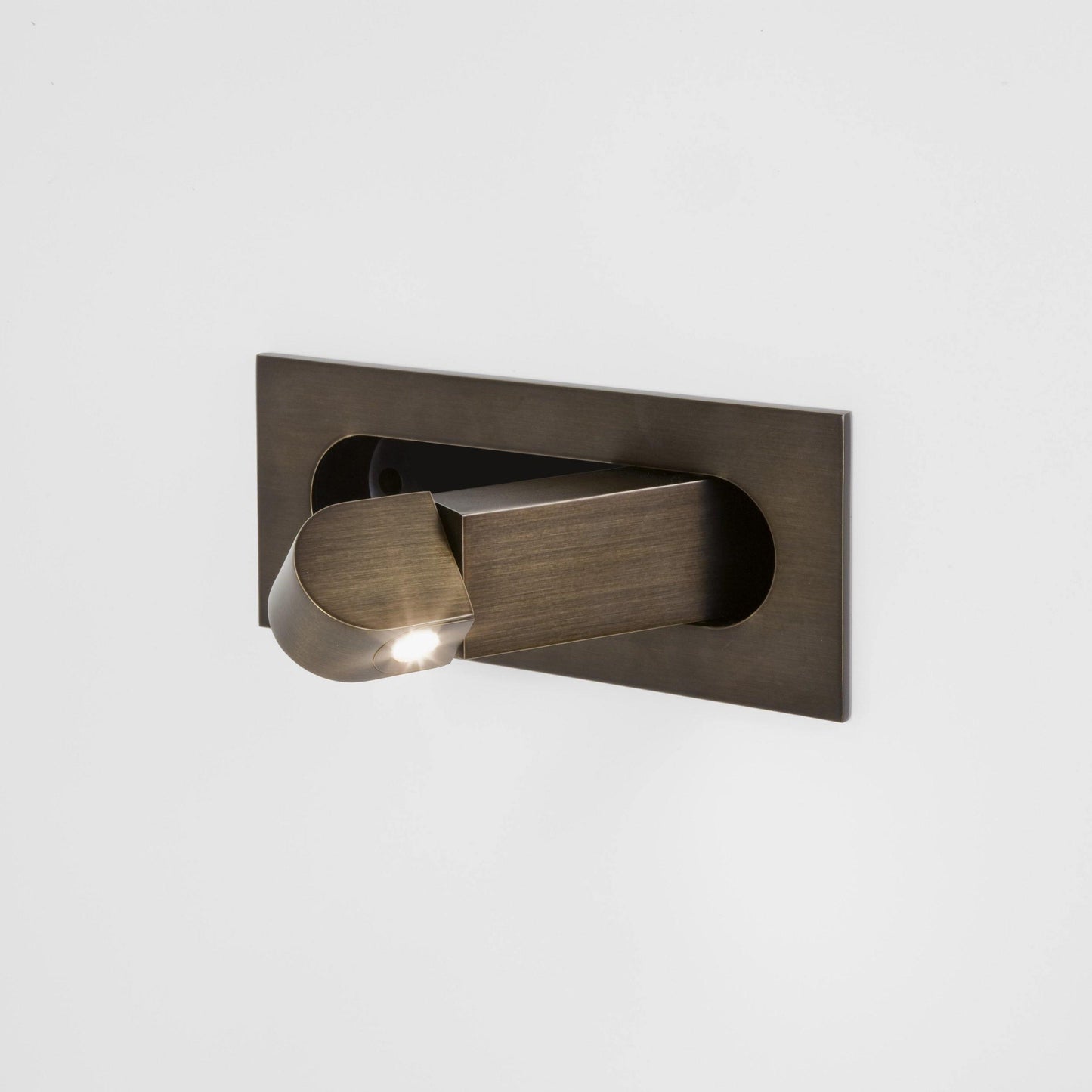 Modern LED Bedside Reading Light ∅ 7.5″ x H ∅3.15″ / Dia 19cm x H 8cm / Bronze / Warm Light Wall lamp