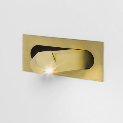 Modern LED Bedside Reading Light ∅ 7.5″ x H ∅3.15″ / Dia 19cm x H 8cm / Copper / Warm Light Wall lamp
