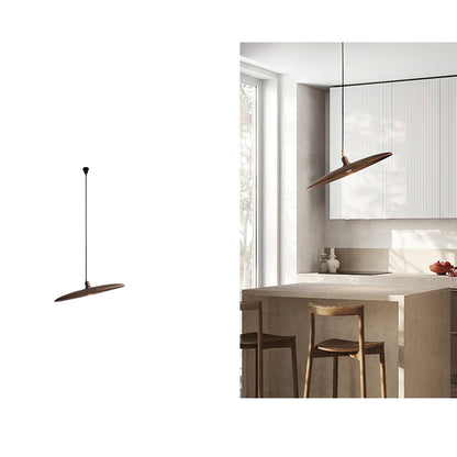 Paddle Boat Chandelier 1 head ∅ 24.8″ x H 4.7″ / Walnut Color / Warm Light Pendant light