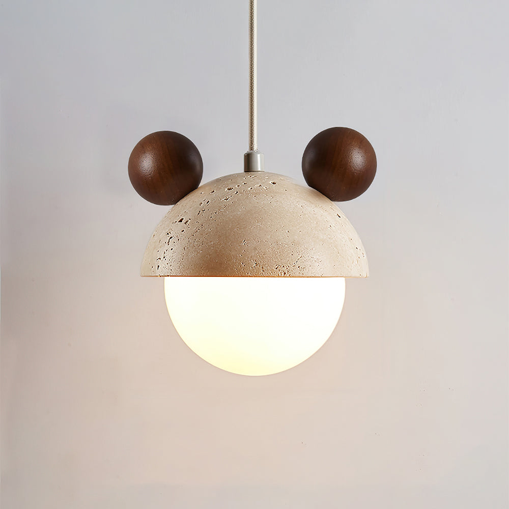 Domiere Pendant Lamp ∅ 6.3″ x H 6.3″ / Walnut Color pendant Lamp