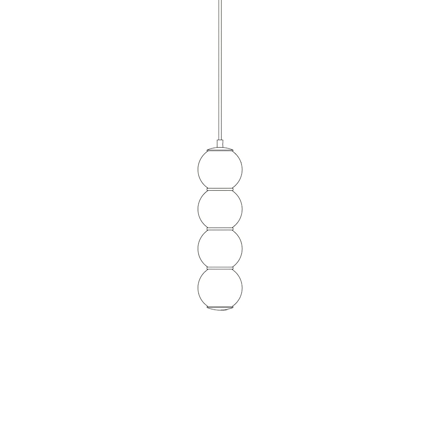 Double Globe Pendant Lamp 4 Heads ∅ 3.9″ x H 15.4″ / Dia 10cm x H 39cm / Gold & White / Warm Light Pendant light